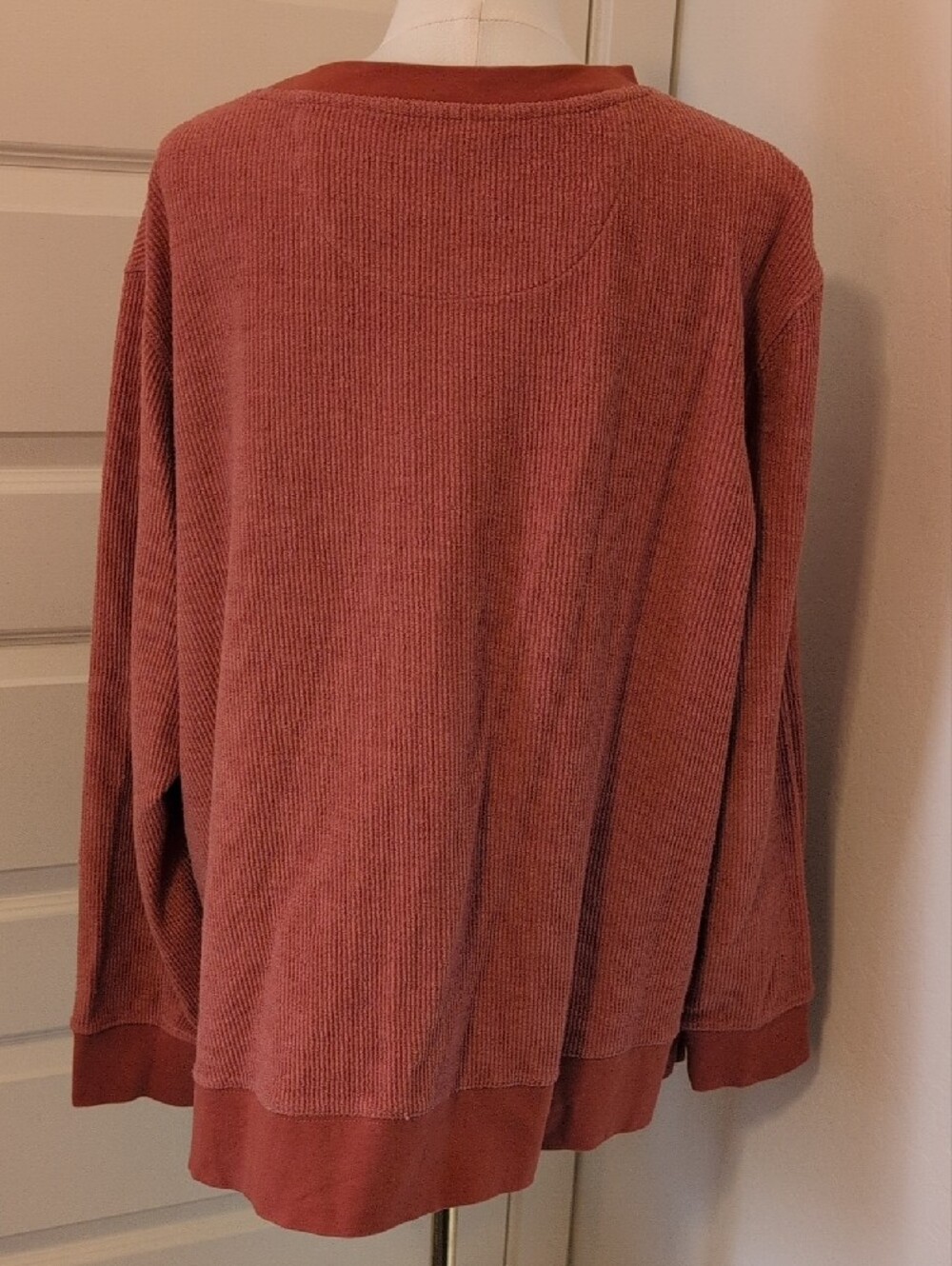 MARLEYLILLY Pumpkin Spice Crewneck Pullover Ribbed Rust Orange Plus Size 2X - Picture 6 of 10